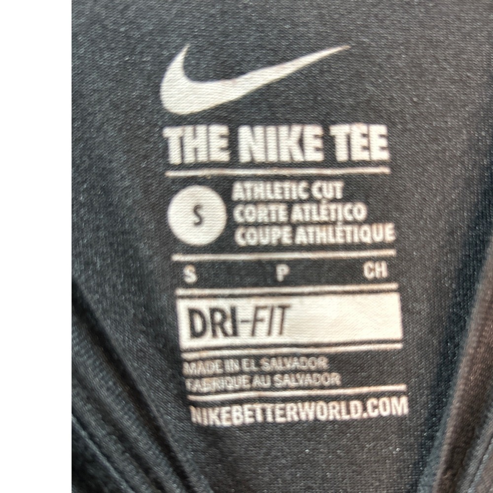 Nike‎ DRI-FIT Small Black Training Activewear Athletic T-Shirt Top - Picture 2 of 7